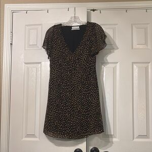 Urban Outfitters Black Sheath Mini Dress with Flutter Sleeves